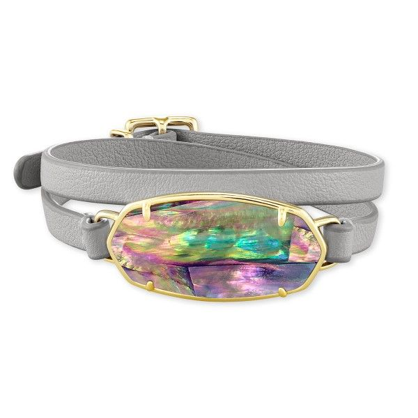 Kendra Scott Elle Gold Wrap Bracelet In Lilac Abalone Dickinson Jewelers Dunkirk, MD