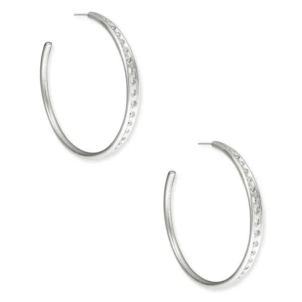 Kendra Scott Selena Hoop Earrings In Silver Dickinson Jewelers Dunkirk, MD