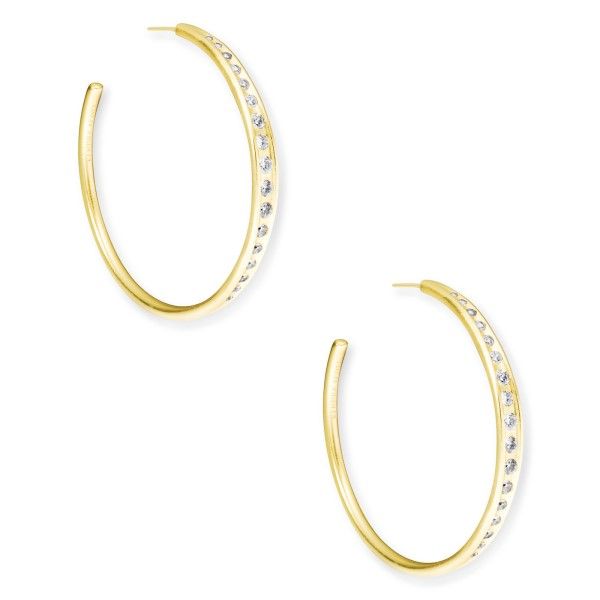 Kendra Scott Selena Hoop Earrings In Gold Dickinson Jewelers Dunkirk, MD