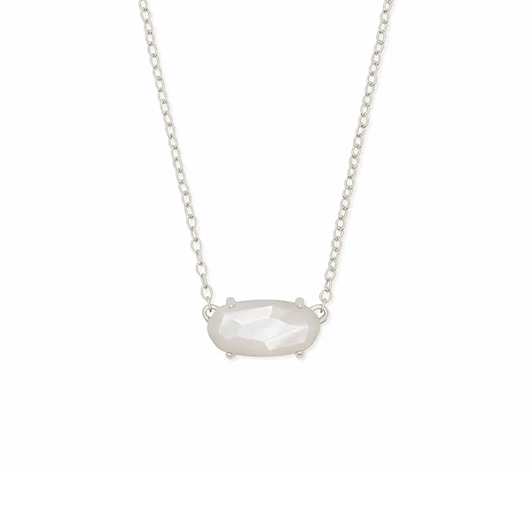 Kendra Scott Ever Silver Pendant Necklace In Ivory Pearl Dickinson Jewelers Dunkirk, MD