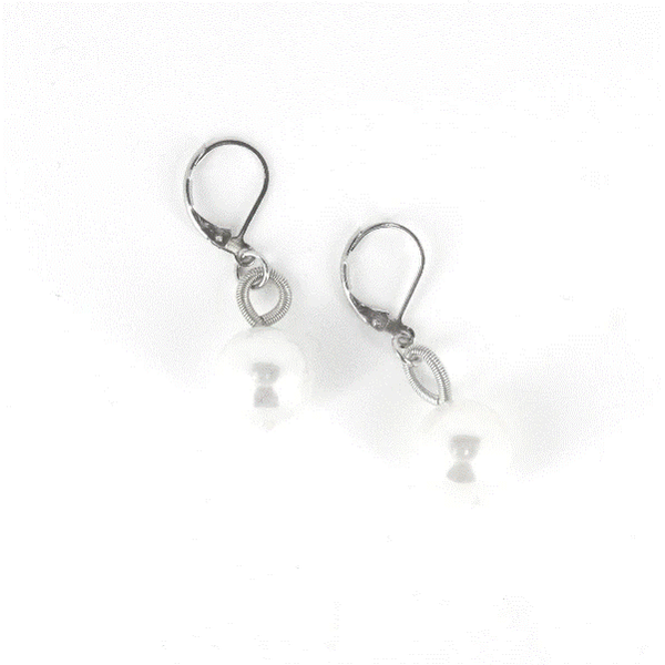 Piano Wire Pearl Earrings Dickinson Jewelers Dunkirk, MD