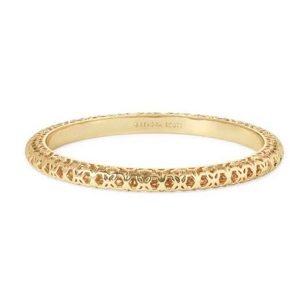 Kendra Scott Maggie Bangle Bracelet In Gold Filigree Dickinson Jewelers Dunkirk, MD