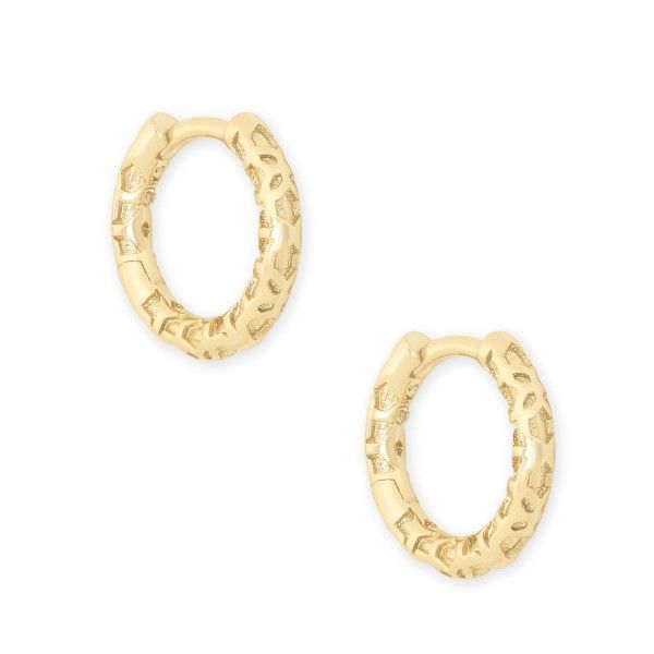 Kendra Scott Maggie Huggie Earrings In Gold Filigree Dickinson Jewelers Dunkirk, MD