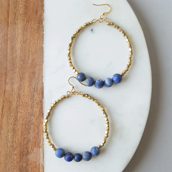 Lapis Lazuli Row Earrings Dickinson Jewelers Dunkirk, MD