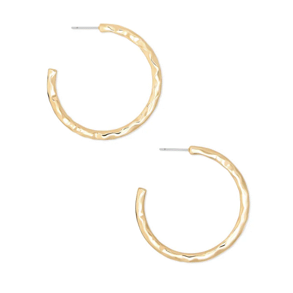 Kendra Scott Zorte Small Hoop Earrings In Gold Dickinson Jewelers Dunkirk, MD