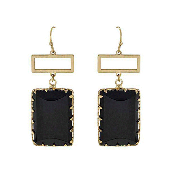 Rectangular Glass Earrings Dickinson Jewelers Dunkirk, MD