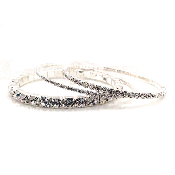 Set of 3 Crystal Bangle Bracelets Dickinson Jewelers Dunkirk, MD