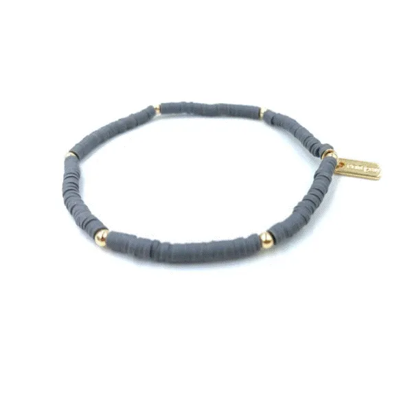 Gold Filled Dark Stone Gray Coastal Bracelet Dickinson Jewelers Dunkirk, MD