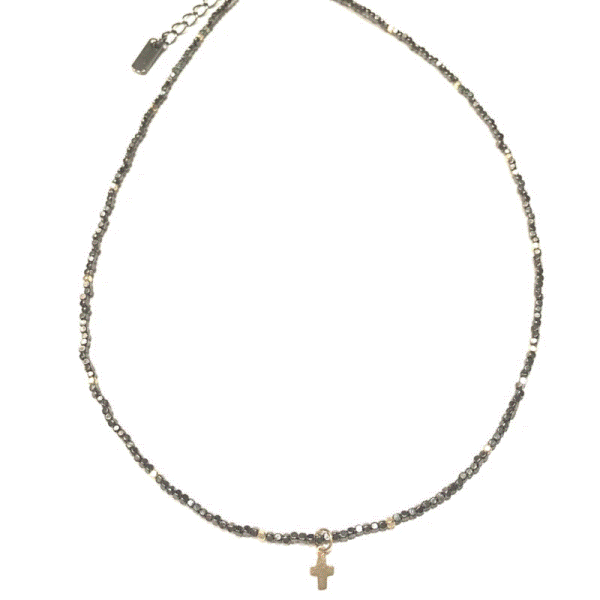 Luxe Cross Hematite Necklace Dickinson Jewelers Dunkirk, MD