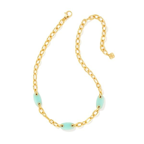 Teal Amazonite Mixed Chain Necklace Dickinson Jewelers Dunkirk, MD