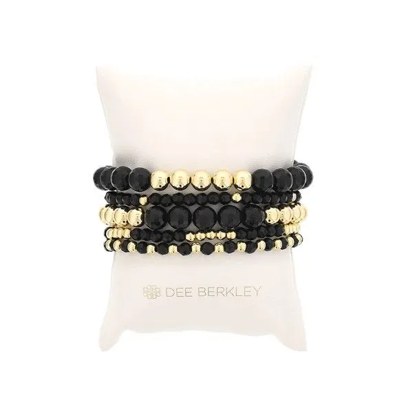 Black Agate Stretch Bracelet Set Dickinson Jewelers Dunkirk, MD