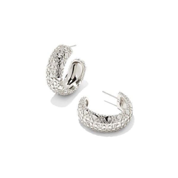 Rhodium Plated "Harper" Small Hoop Earrings Dickinson Jewelers Dunkirk, MD