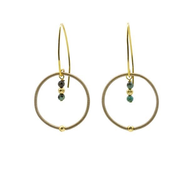 Turquoise Drop Piano Wire Earrings Dickinson Jewelers Dunkirk, MD