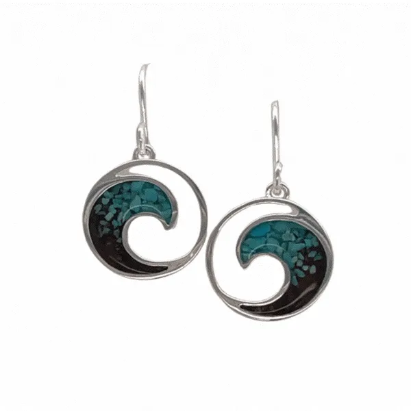 Sterling Silver Wave Drop Earrings Dickinson Jewelers Dunkirk, MD