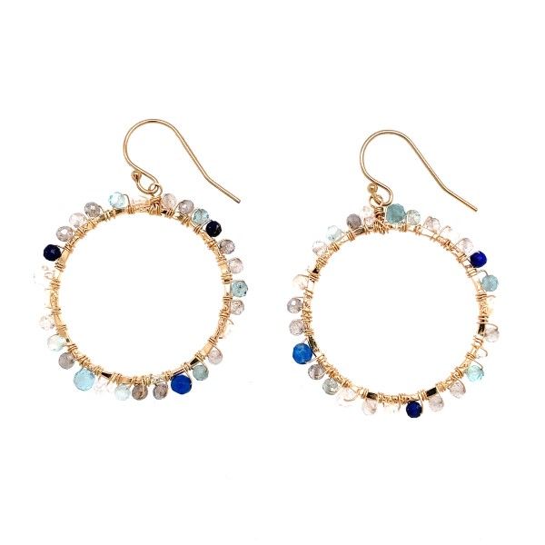 Lapis, Pearl and Sapphire Earrings Dickinson Jewelers Dunkirk, MD