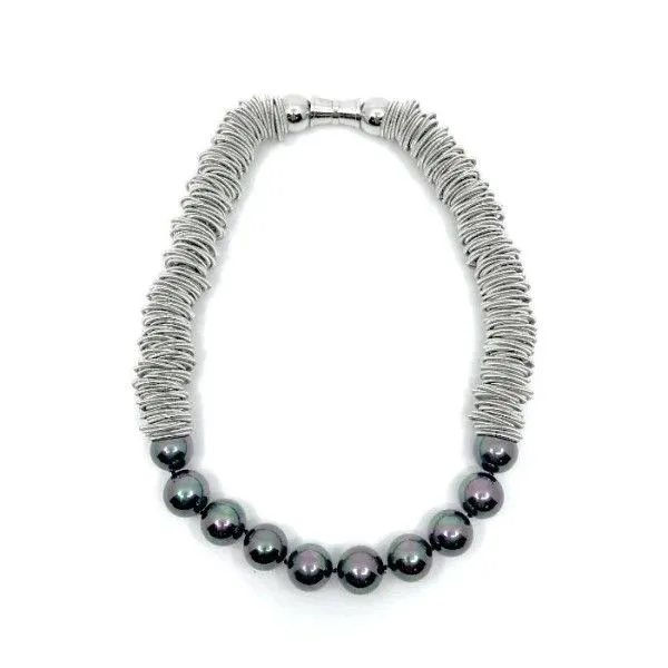 Black Mother of Pearl Bead Necklace Dickinson Jewelers Dunkirk, MD