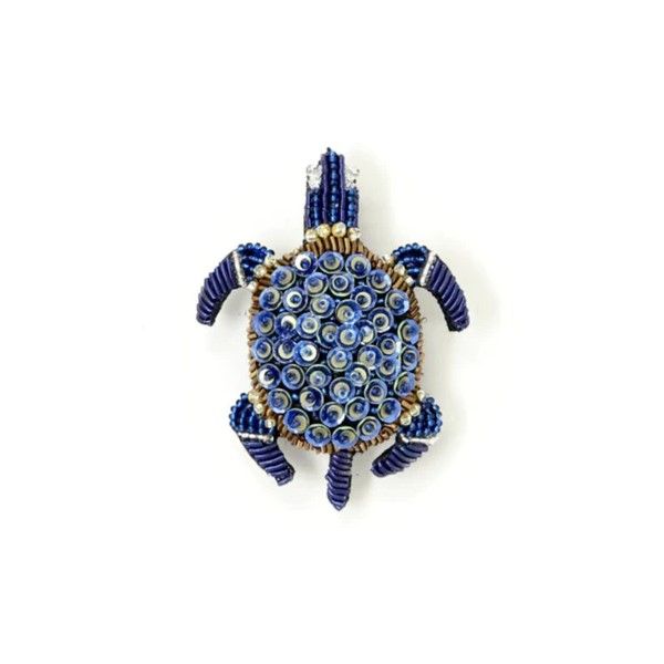 Handmade Blue Sea Turtle Brooch Pin Dickinson Jewelers Dunkirk, MD