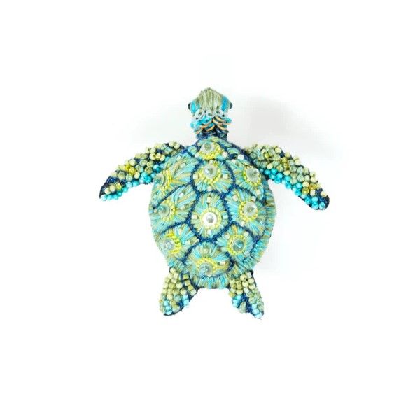 Handmade Pacific Sea Turtle Brooch Pin Dickinson Jewelers Dunkirk, MD