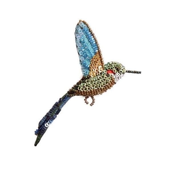 Handmade Tropical Hummingbird Brooch Pin Dickinson Jewelers Dunkirk, MD