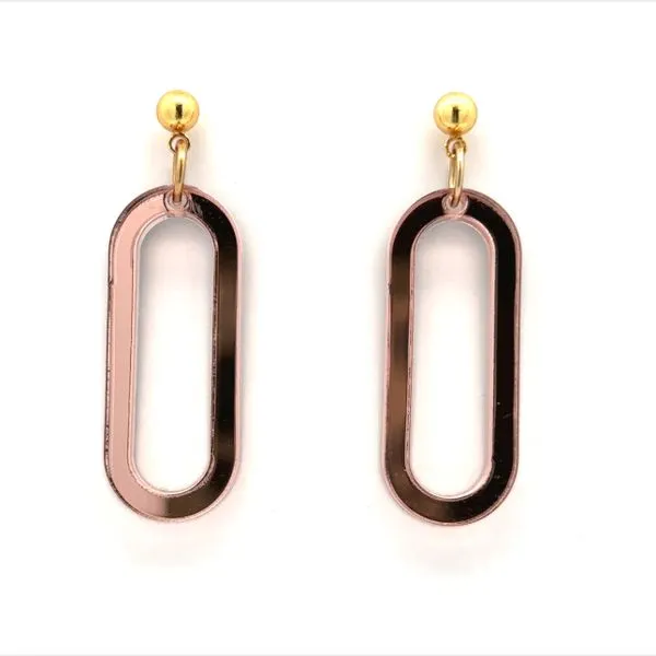 Mirrored Rose Gold Fashion Earrings Dickinson Jewelers Dunkirk, MD