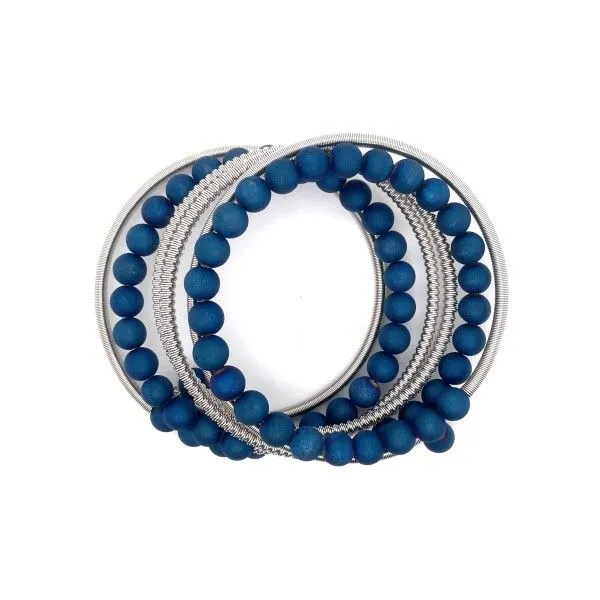 Blue Geode Wrap Bracelet Dickinson Jewelers Dunkirk, MD