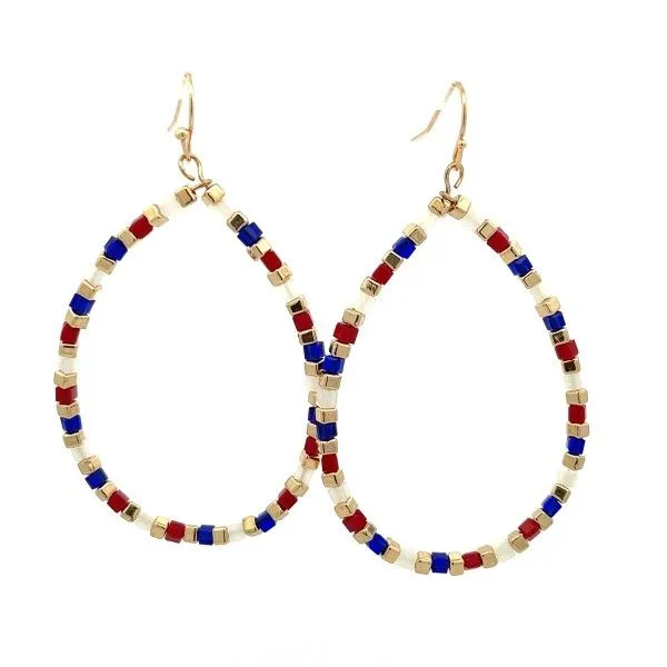 Red, White and Blue Fashion Earrings Dickinson Jewelers Dunkirk, MD