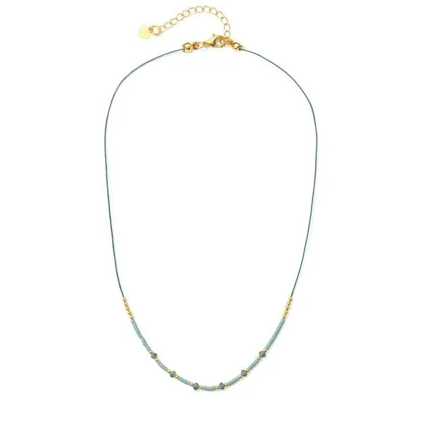 Aqua Miyuki and Crystal Beads Necklace Dickinson Jewelers Dunkirk, MD