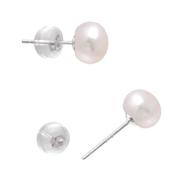 Freshwater Button Pearl Stud Earrings Dickinson Jewelers Dunkirk, MD