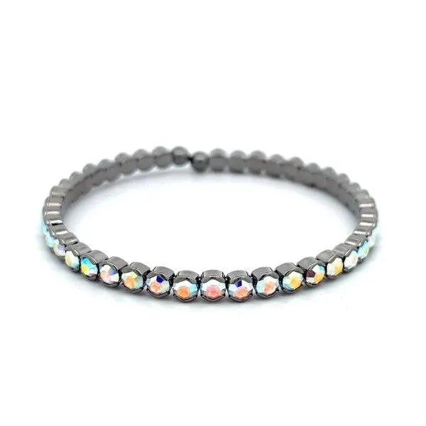 Blacktone Iridescent Rhinestone Flex Bracelet Dickinson Jewelers Dunkirk, MD