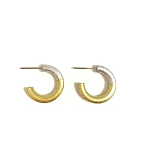 LIZ Goldtone Small Hoop Earrings Dickinson Jewelers Dunkirk, MD