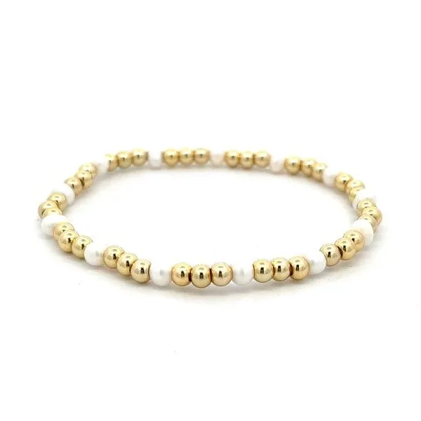Pearl and Beads Stretch Bracelet Dickinson Jewelers Dunkirk, MD