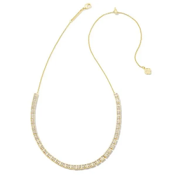 14k Gold Plated Gracie Tennis Necklace Image 2 Dickinson Jewelers Dunkirk, MD