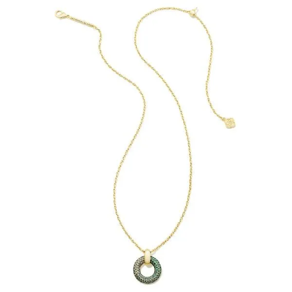 14k Gold Plated Mikki Pave Pendant Necklace Image 2 Dickinson Jewelers Dunkirk, MD