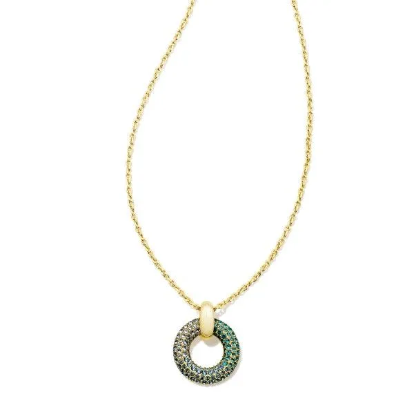 14k Gold Plated Mikki Pave Pendant Necklace Dickinson Jewelers Dunkirk, MD
