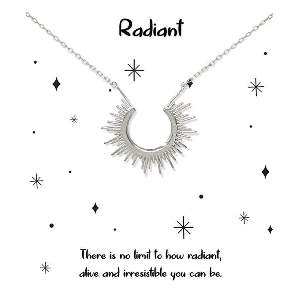 White Gold Dipped 16+2" Radiant Necklace on Card Dickinson Jewelers Dunkirk, MD