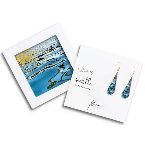 Sterling Silver Blue Ripples Foterra Earrings Dickinson Jewelers Dunkirk, MD