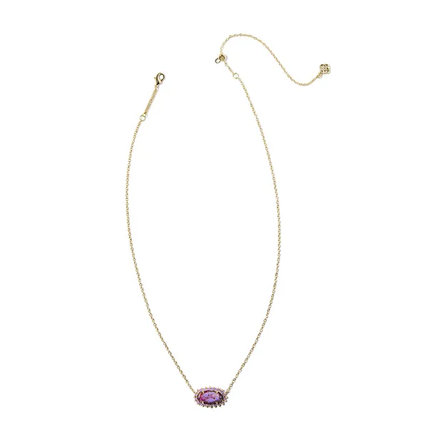 14k Gold Plated Dani Color Burst Frame Necklace Image 2 Dickinson Jewelers Dunkirk, MD