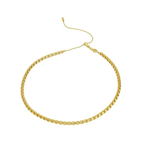 22k Yellow Gold Plated Tokyo Chain Necklace Image 2 Dickinson Jewelers Dunkirk, MD