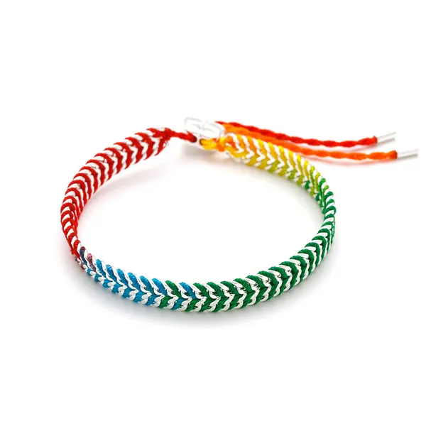 Handmade - Silver Plated "Iztac" Rainbow Ombré Woven Bracelet Dickinson Jewelers Dunkirk, MD