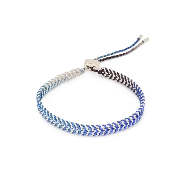 Silver Plated Iztac Denim Ombré Woven Bracelet Dickinson Jewelers Dunkirk, MD