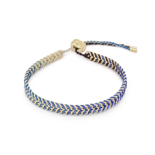 Handmade - Gold Plated "Iztac" Denim Ombré Woven Bracelet Dickinson Jewelers Dunkirk, MD
