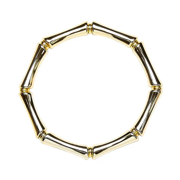 Goldtone Bamboo Acrylic Stretch Bracelet Dickinson Jewelers Dunkirk, MD