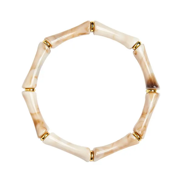 Bone Bamboo Acrylic Stretch Bracelet Dickinson Jewelers Dunkirk, MD