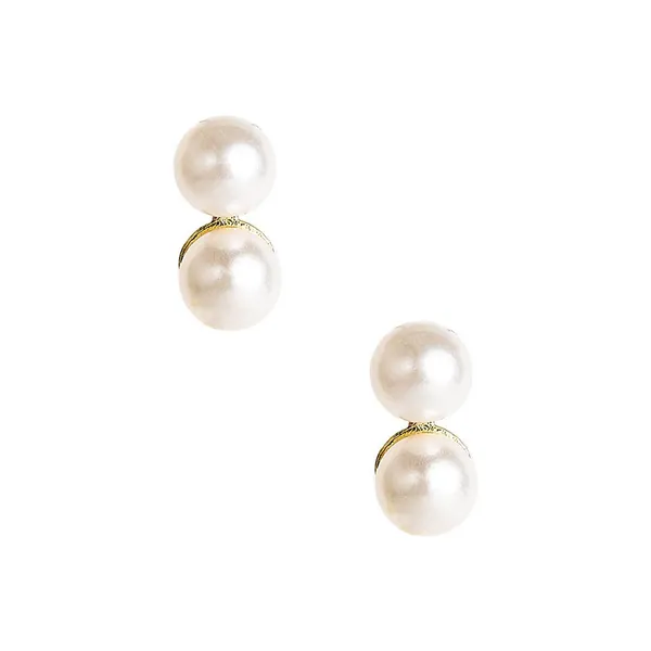 18k Gold Plated Belle - Double Pearl Post Earrings Dickinson Jewelers Dunkirk, MD