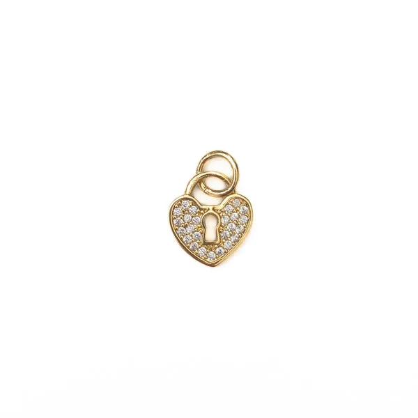 Gold Plated Heart Lock Charm Dickinson Jewelers Dunkirk, MD