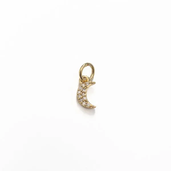 Gold Plated CZ Moon Charm Dickinson Jewelers Dunkirk, MD