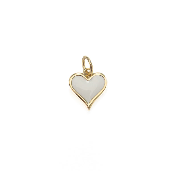 Gold Plated White Heart Charm Bracelet Dickinson Jewelers Dunkirk, MD