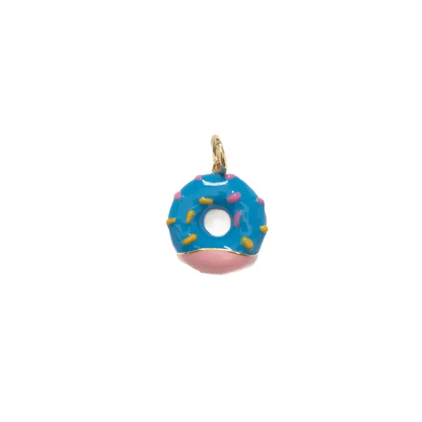 Gold Plated Blue Donut Charm Dickinson Jewelers Dunkirk, MD