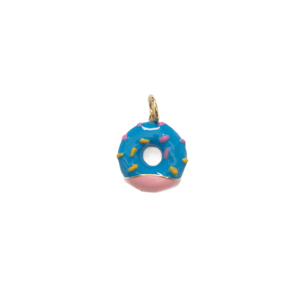Gold Plated Blue Donut Charm Dickinson Jewelers Dunkirk, MD