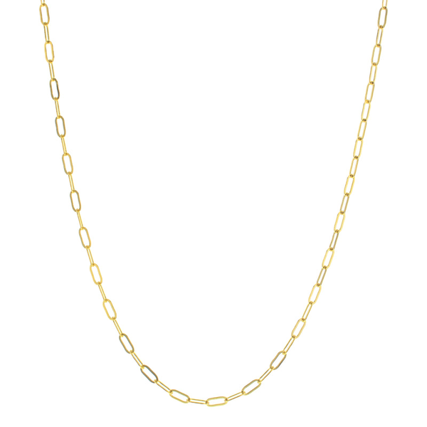 Gold Plated Glossy Cable Charm Chain Necklace Dickinson Jewelers Dunkirk, MD